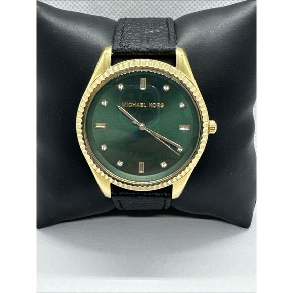 Michael Kors Blake MK3226 Women's Black Leather Analog Dial Quartz Watch JNA811 - Picture 1 of 11